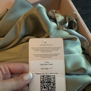 Revelry - Dylan Cross-Back Dress in SILVER SAGE *new, NEVER WORN*